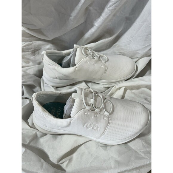 Ryka Renew Washable Stretch Knit Slip-Ons Brilliant White 10 Wide - Picture 3 of 6